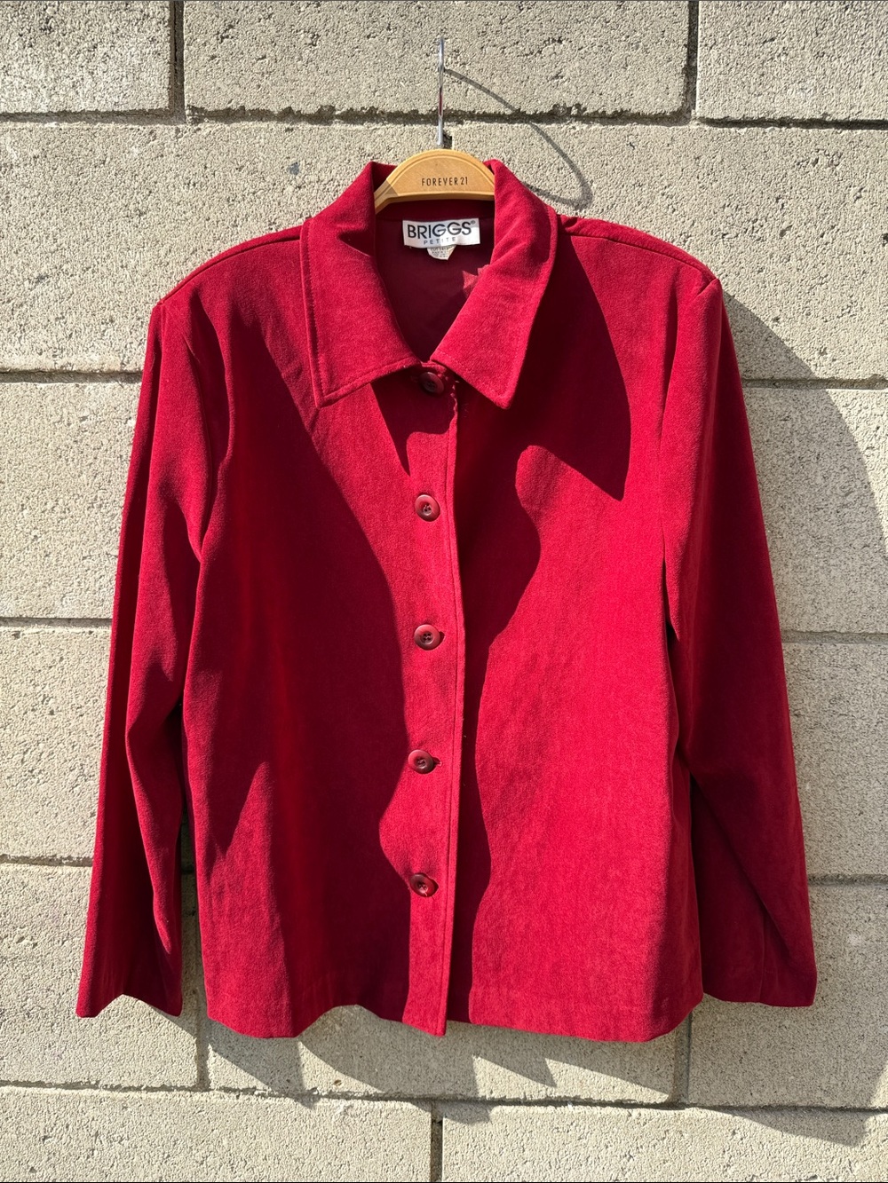 Briggs Red Button-Up Jacket